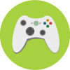 Game-Controller-Round-Icon-Green
